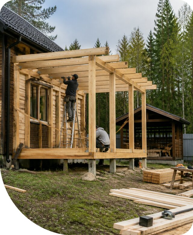 Строительство пристроек и построек на участке в Балашове